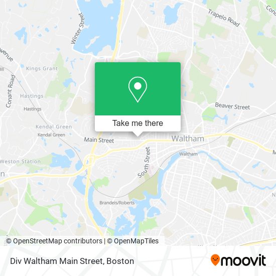 Div Waltham Main Street map