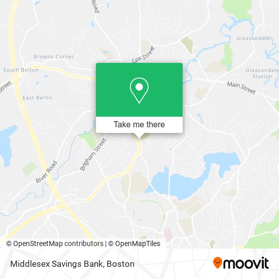Mapa de Middlesex Savings Bank