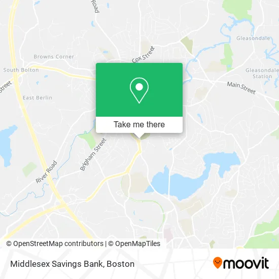 Middlesex Savings Bank map