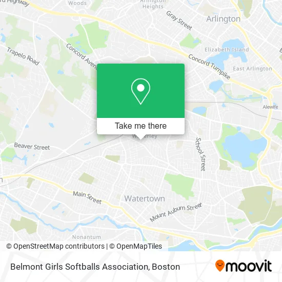 Belmont Girls Softballs Association map