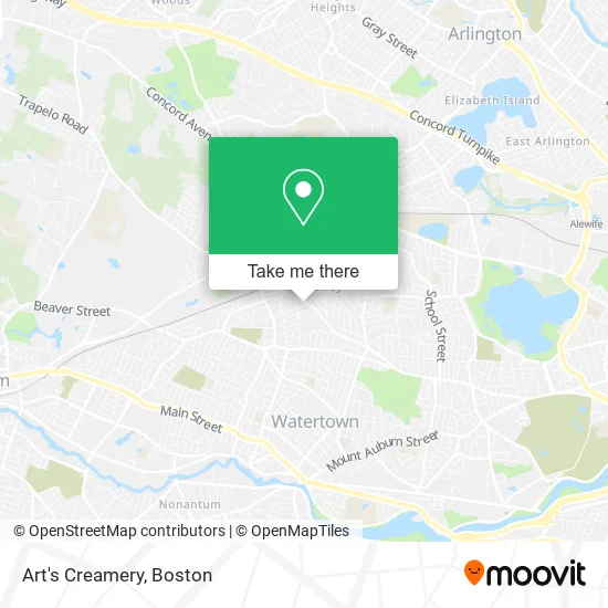 Art's Creamery map