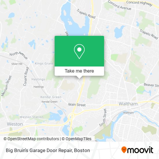 Big Bruin's Garage Door Repair map