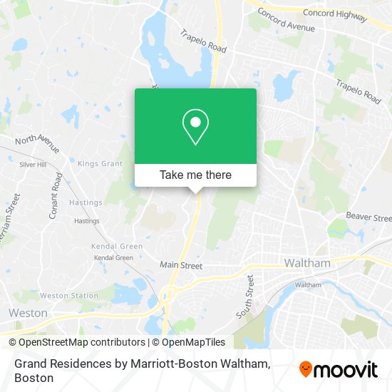 Mapa de Grand Residences by Marriott-Boston Waltham