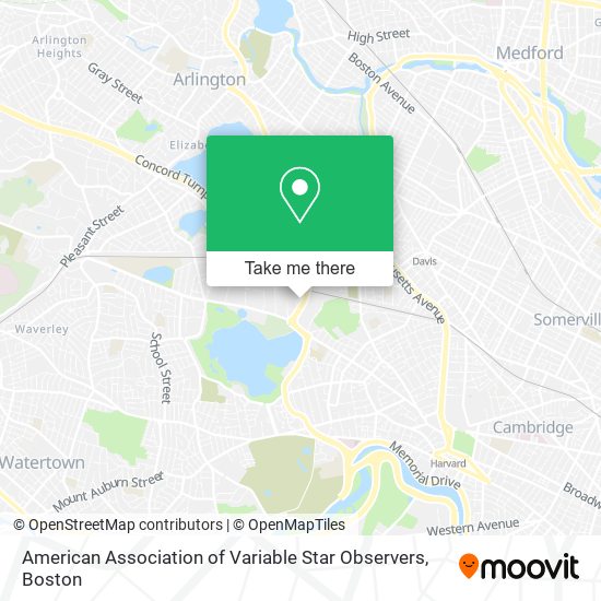 American Association of Variable Star Observers map