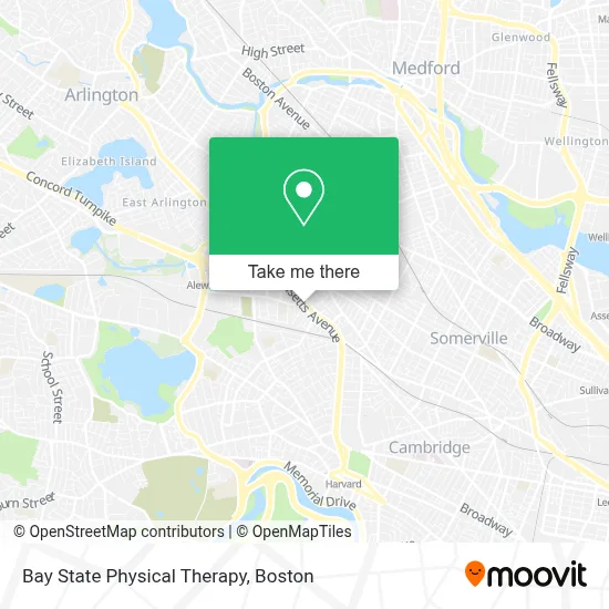 Bay State Physical Therapy map