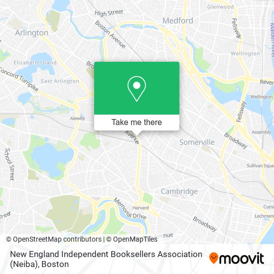 New England Independent Booksellers Association (Neiba) map