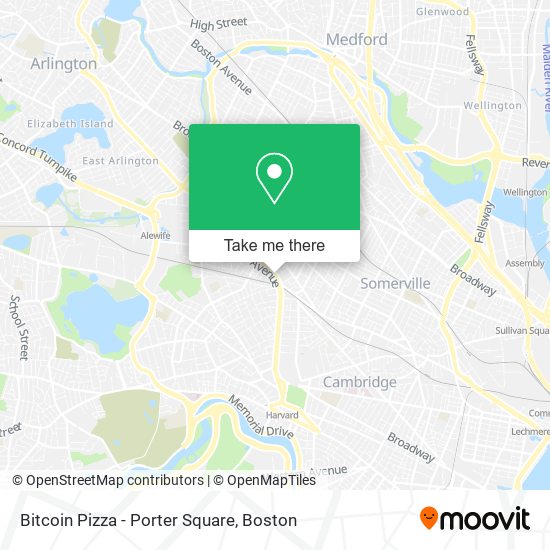 Bitcoin Pizza - Porter Square map