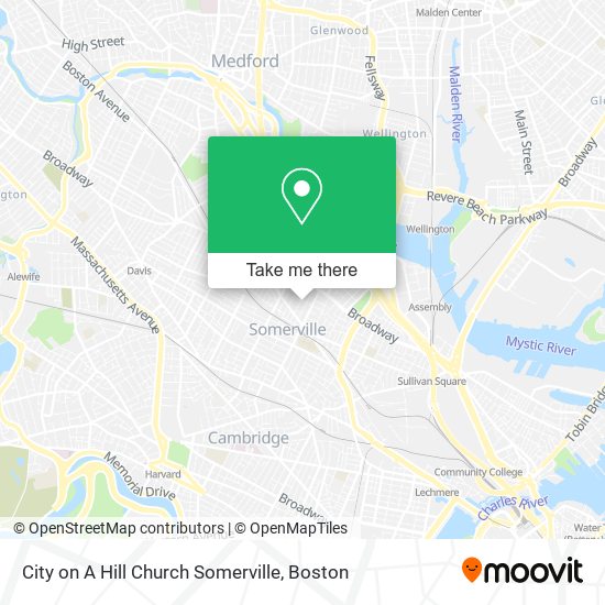 City on A Hill Church Somerville map