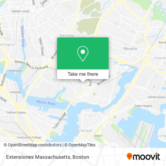 Extensiones Massachusetts map