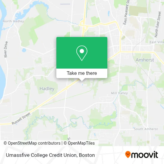 Umassfive College Credit Union map
