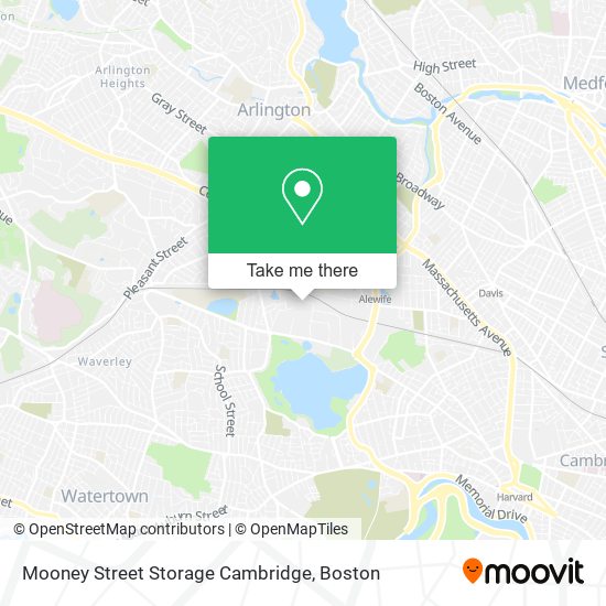 Mapa de Mooney Street Storage Cambridge