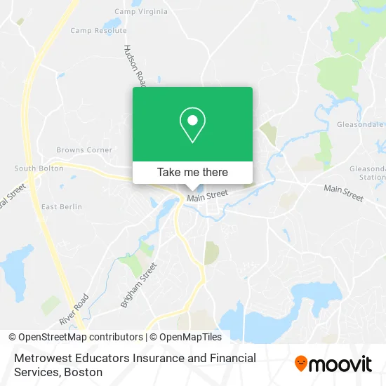 Metrowest Educators Insurance and Financial Services map
