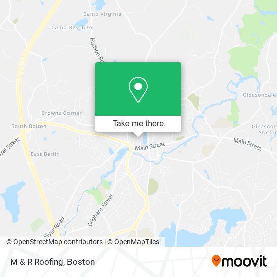 M & R Roofing map