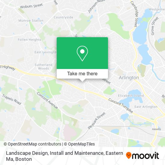 Mapa de Landscape Design, Install and Maintenance, Eastern Ma