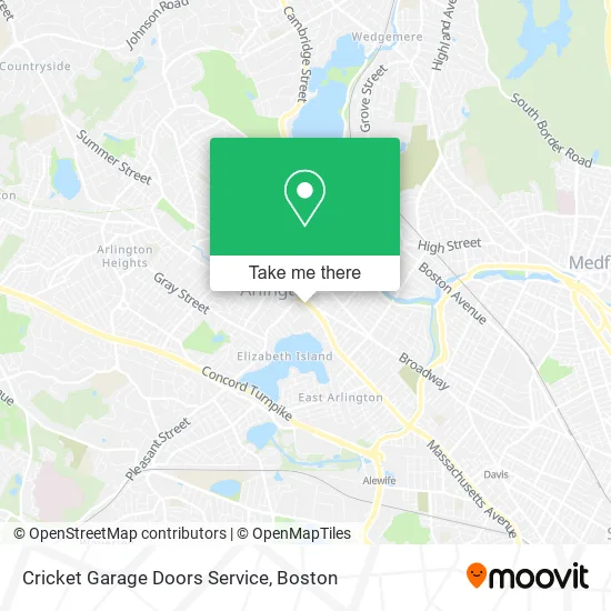 Cricket Garage Doors Service map