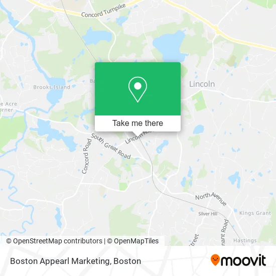 Mapa de Boston Appearl Marketing