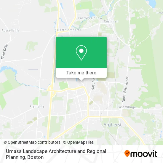 Umass Landscape Architecture and Regional Planning map