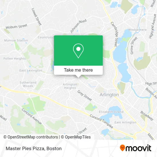 Master Pies Pizza map