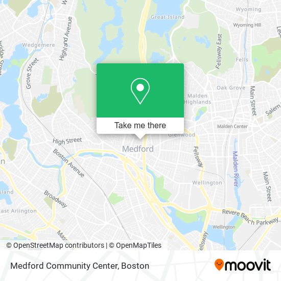 Medford Community Center map