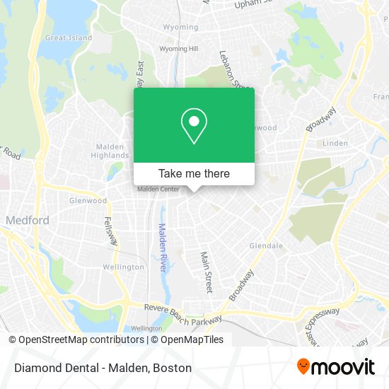 Diamond Dental - Malden map