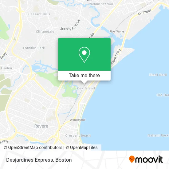 Desjardines Express map