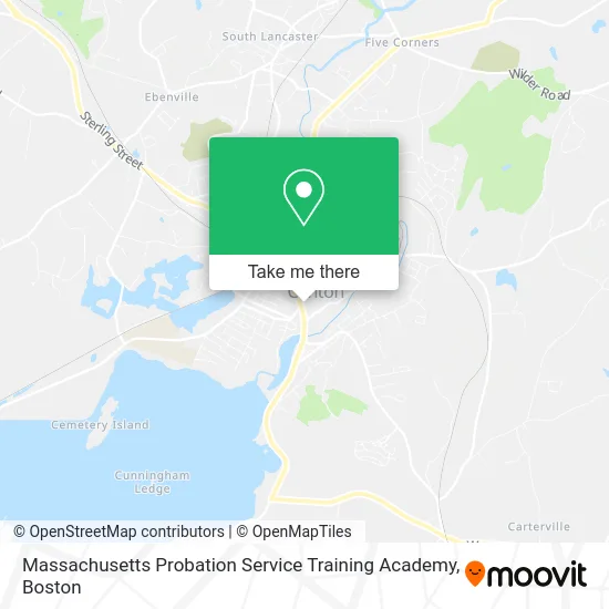 Massachusetts Probation Service Training Academy map