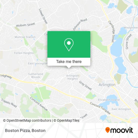 Mapa de Boston Pizza