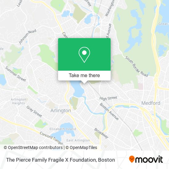 The Pierce Family Fragile X Foundation map