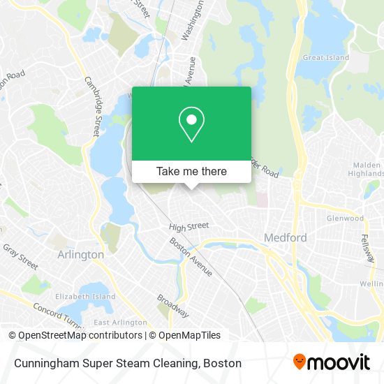 Cunningham Super Steam Cleaning map