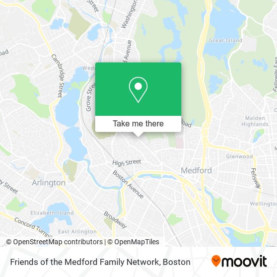 Mapa de Friends of the Medford Family Network