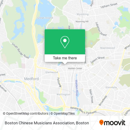 Mapa de Boston Chinese Musicians Association