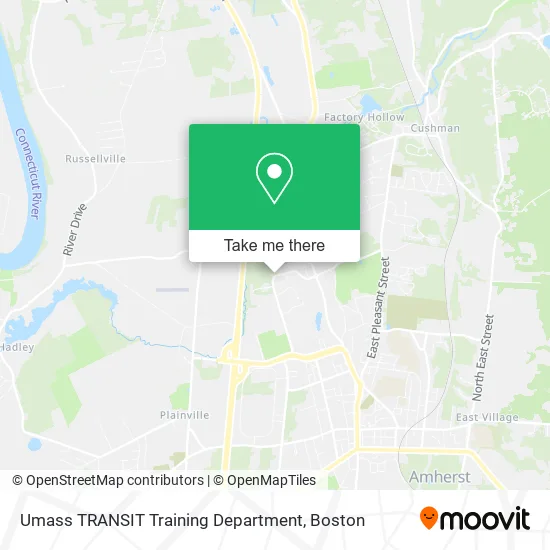 Umass TRANSIT Training Department map
