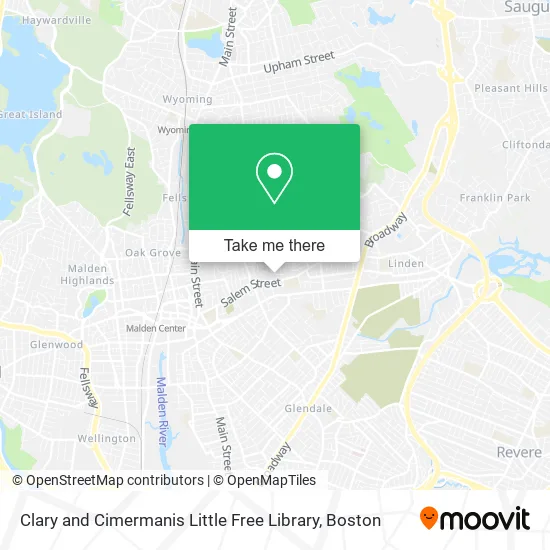 Clary and Cimermanis Little Free Library map