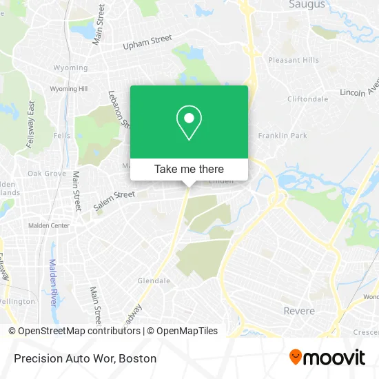 Precision Auto Wor map