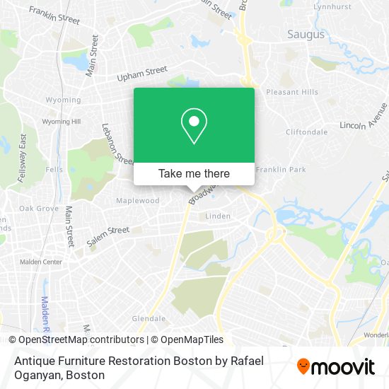 Antique Furniture Restoration Boston by Rafael Oganyan map