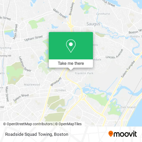 Roadside Squad Towing map