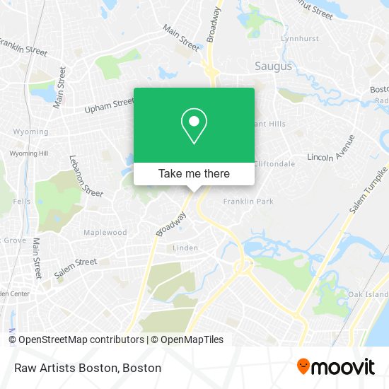 Mapa de Raw Artists Boston
