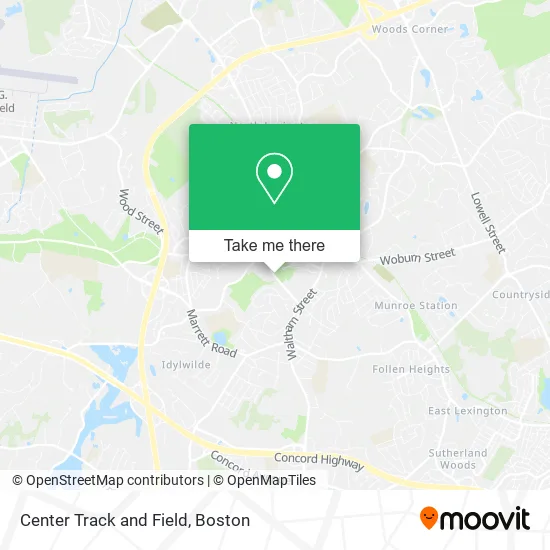 Center Track and Field map
