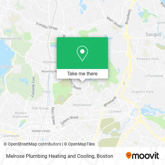 Melrose Plumbing Heating and Cooling map