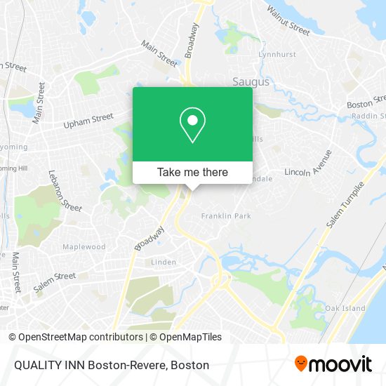 Mapa de QUALITY INN Boston-Revere