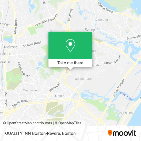 QUALITY INN Boston-Revere map