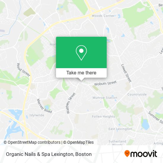 Mapa de Organic Nails & Spa Lexington