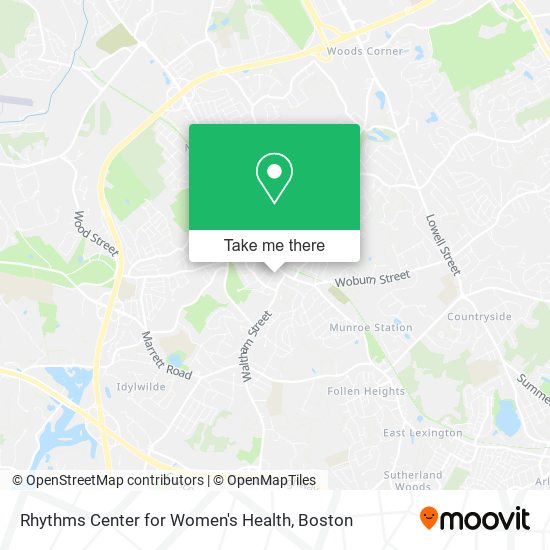 Mapa de Rhythms Center for Women's Health