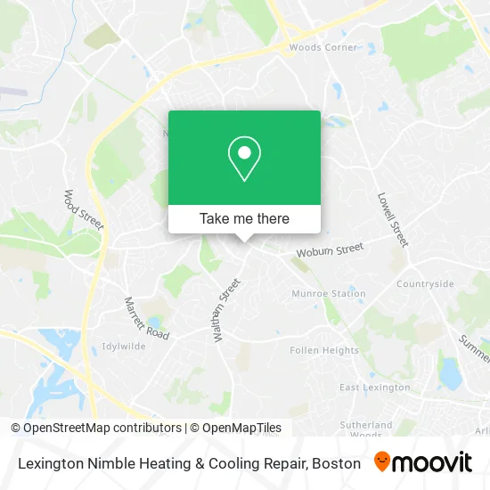 Mapa de Lexington Nimble Heating & Cooling Repair