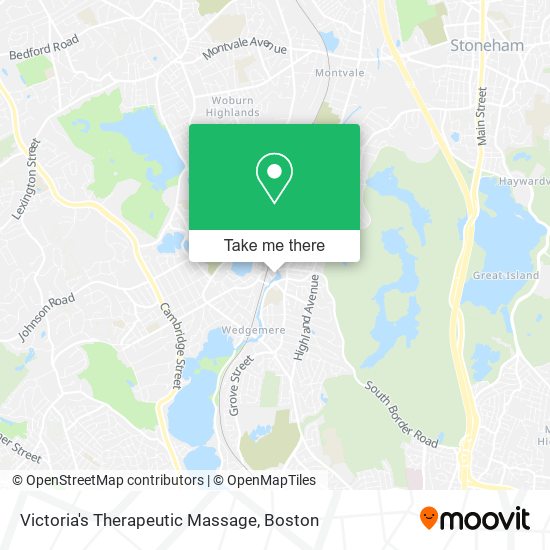 Victoria's Therapeutic Massage map