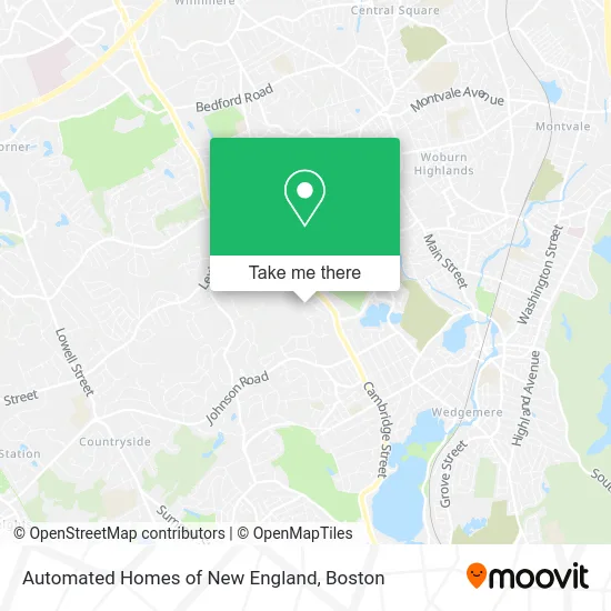 Automated Homes of New England map