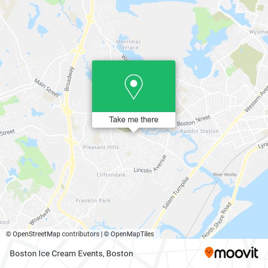 Boston Ice Cream Events map