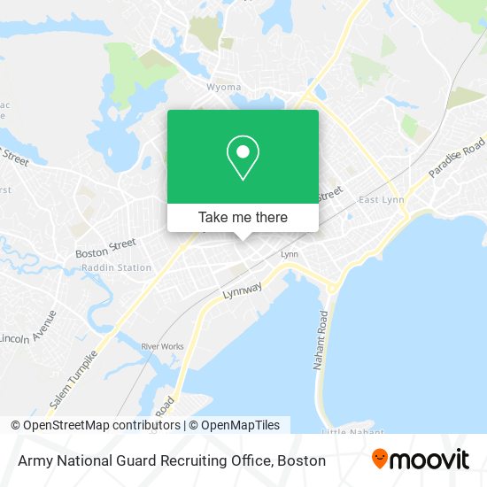 Army National Guard Recruiting Office map