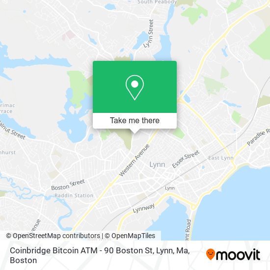 Coinbridge Bitcoin ATM - 90 Boston St, Lynn, Ma map