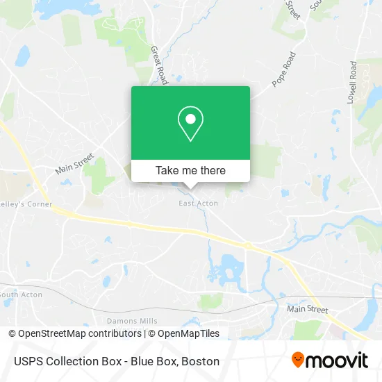 USPS Collection Box - Blue Box map